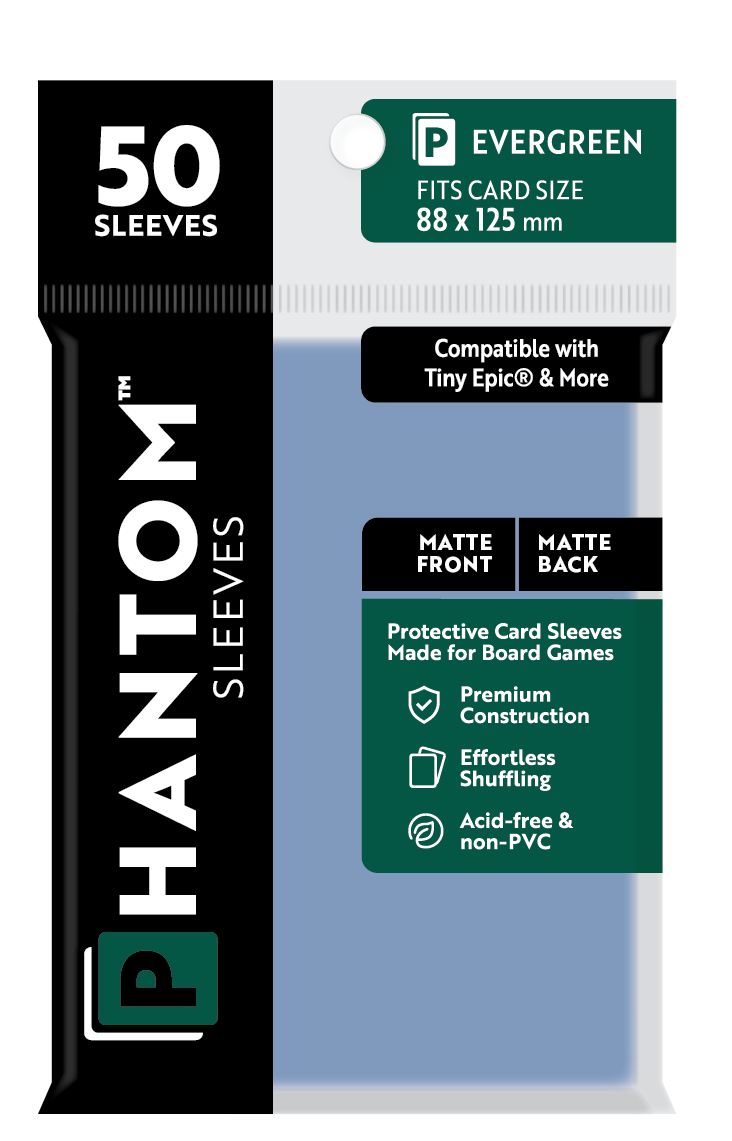 Phantom Sleeves: "Evergreen Size" (88mm x 125mm) - Matte/Matte (50)