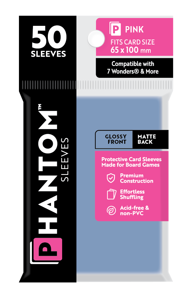 Phantom Sleeves: "Pink Size" (65mm x 100mm) - Gloss/Matte (50)