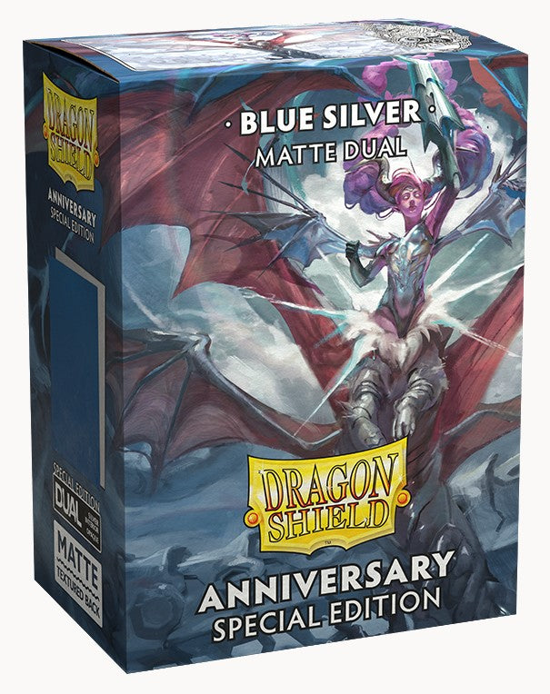 Dragon Shield: (100) Matte Dual - Special Edition Blue / Silver