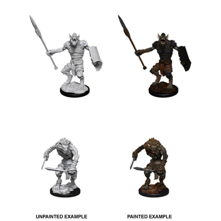 Dungeons & Dragons: Nolzur's Marvelous Unpainted Miniatures - W12 Gnoll & Gnoll Flesh Gnawer - Boardlandia