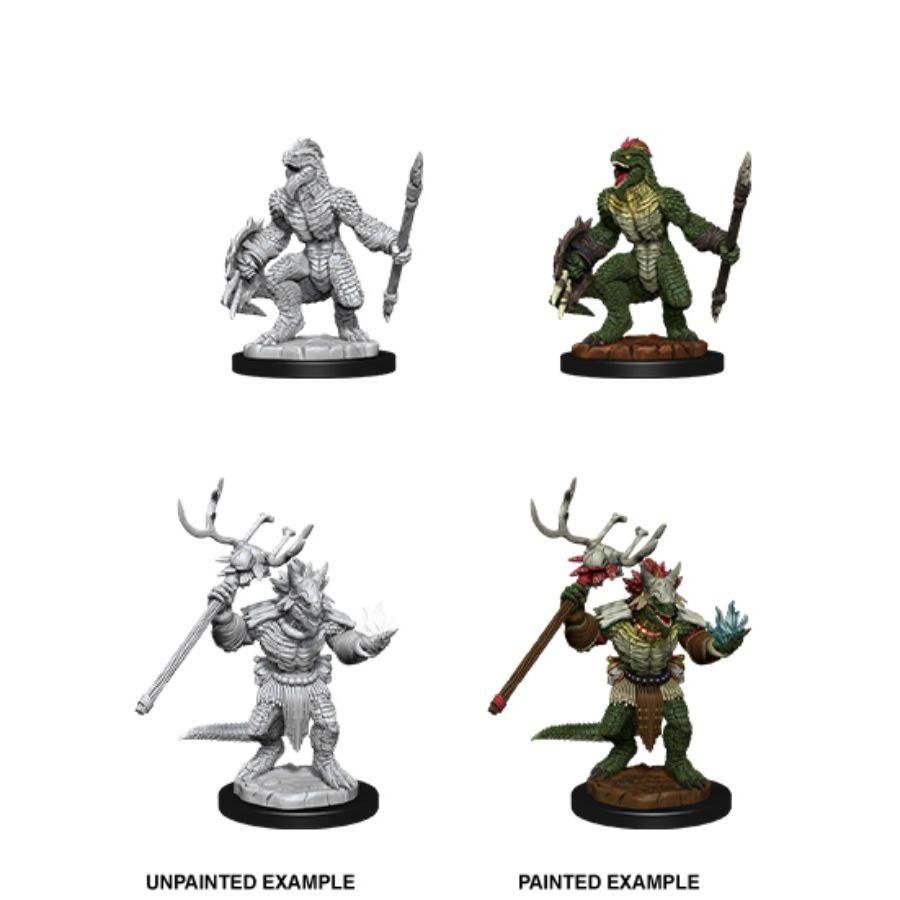 Dungeons & Dragons: Nolzur's Marvelous Unpainted Miniatures - W12 Lizardfolk & Lizardfolk Shaman - Boardlandia